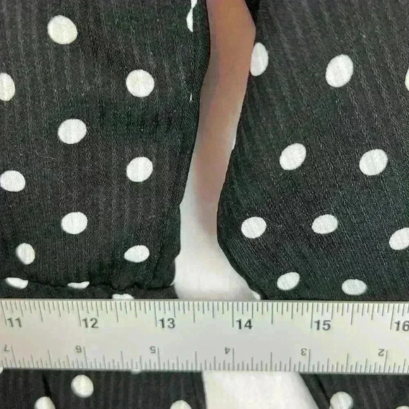 Lulu's Charmed and Classy Dress Women's Small Black and White Polka Dot Midi - Picture 3 of 8
